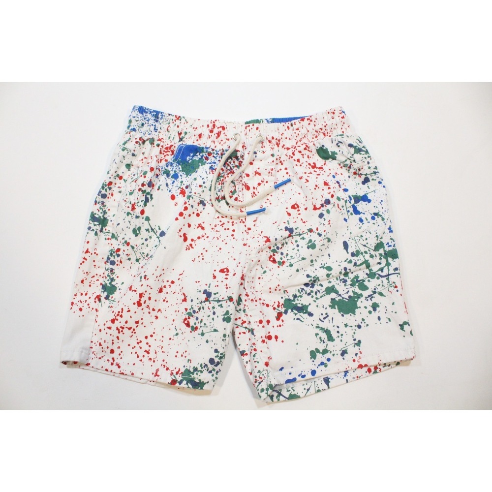 Fresh Prints Of Bel-Air Shorts 90's Colorful Paint Splatter Print Vintage Size M